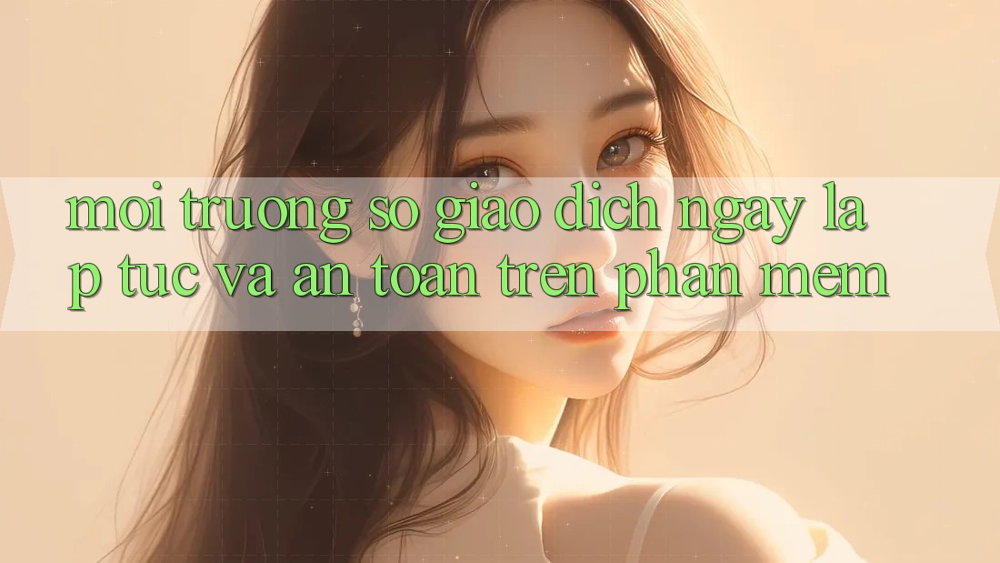 Môi trường số Giao Dịch Ngay lập tức Và An Toàn Trên Phần mềm